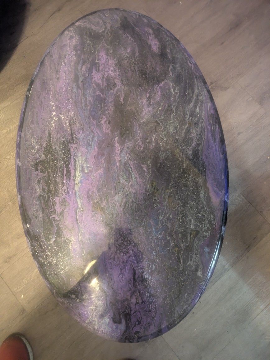 Fluid Painting Art Coffee Table 