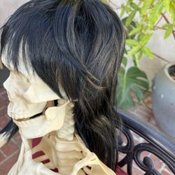 Medium Length Black Wig NEW