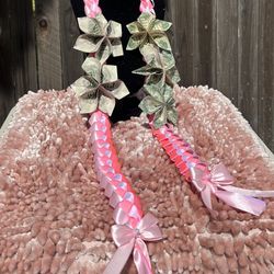 Pink Flower Money Lei