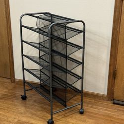 Whitmor 10-Tier Double Sided Shoe Cart with Rolling Wheels That Lock