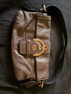 Coach leather baguette