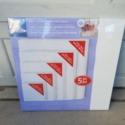 ARTIST'S LOFT 5 PC VARIOUS SIZES NEW CANVASES 