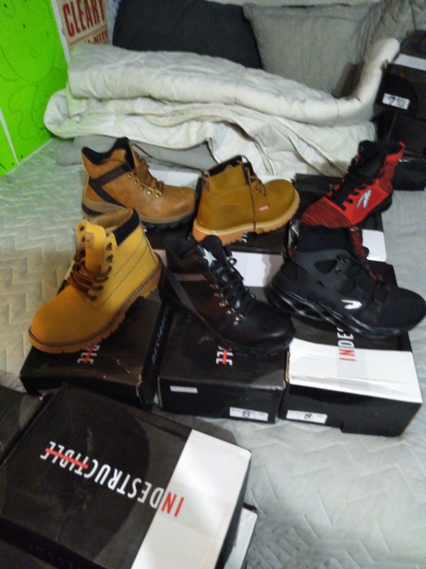 "Indestructible" Size 8..(Brand New)... Steel Toe Boots