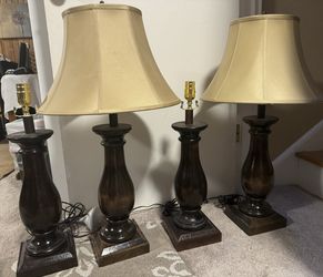 4 Wood Lamps