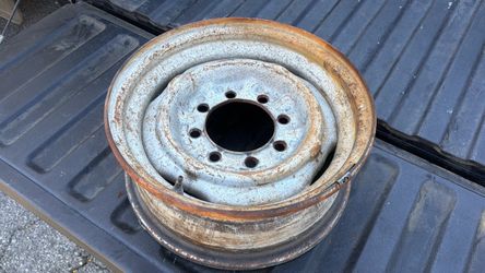 One 16x6 Inch stock Steel Ford Wheel 8x6.5 Lugs fits Dodge, Chevy, GMC