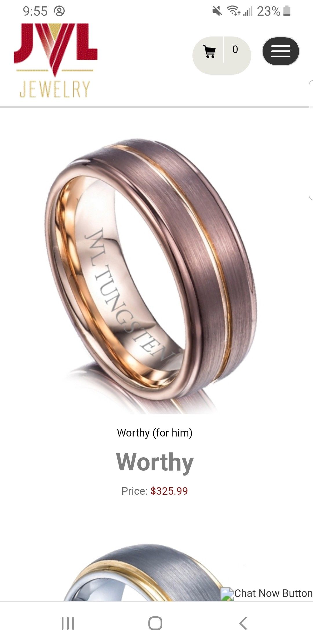 Tungsten Rose gold mens wedding band. Size 10.5 brand new