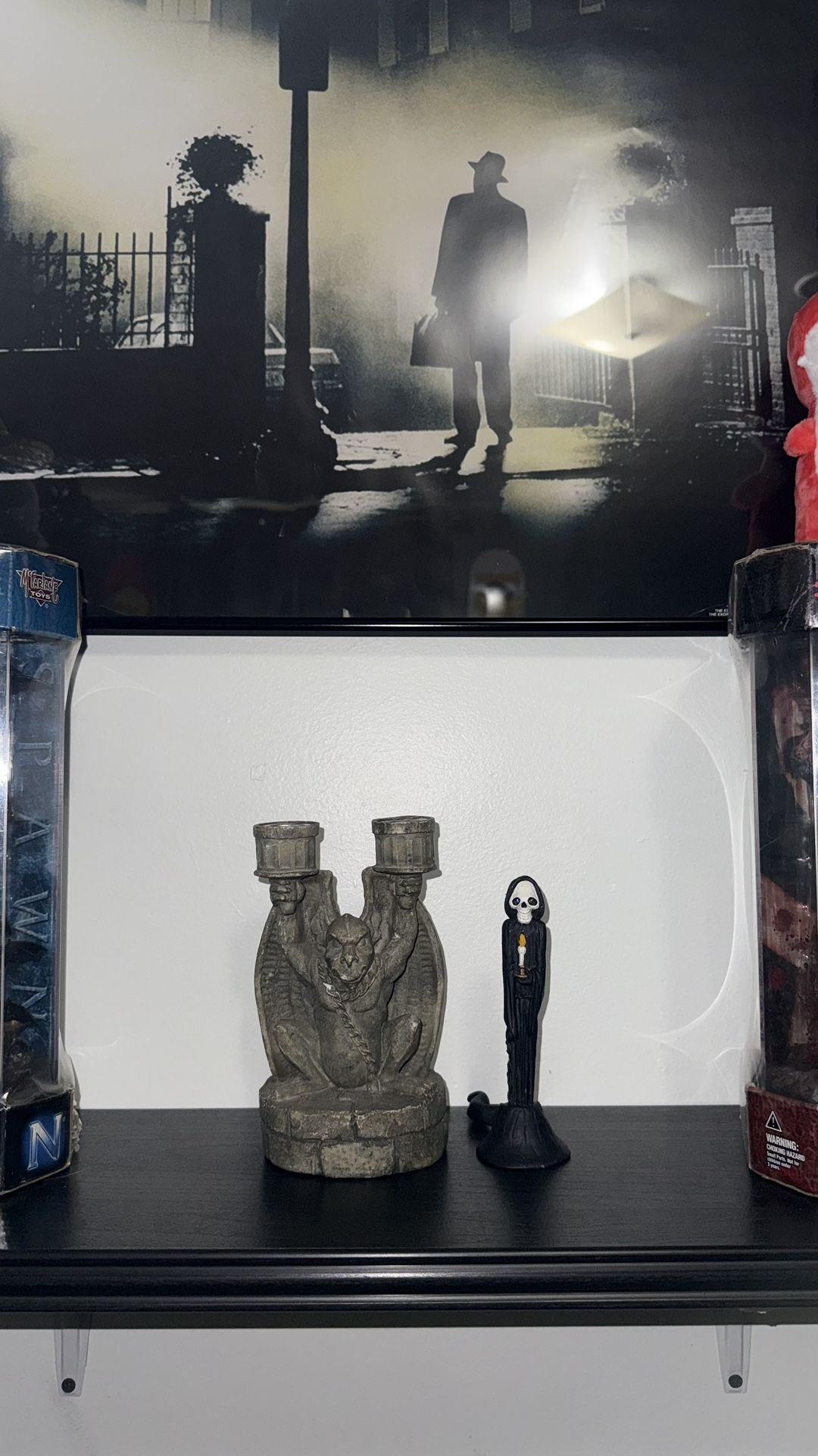 Vintage / Y2K 1995 Vandor Gargoyle Double Candle Holder Marked & Reaper Statue Bundle 