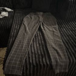 Black and gray slacks