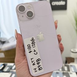 iPhone 14 Att Or Cricket Only 128Gb Crack Back 