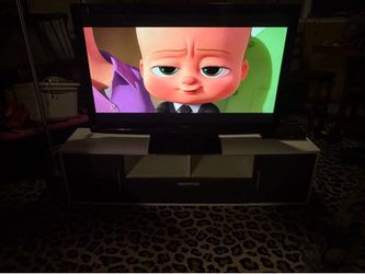 Tv television Panasonic 50” with stand Sony dvd player