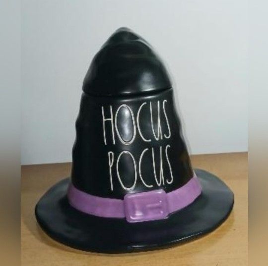 Rae Dunn "Hocus Pocus" Witch Hat Canister