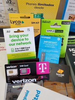 We sell Prepaid Sim Cards | no contract | no credit check | Store Pick Up Only