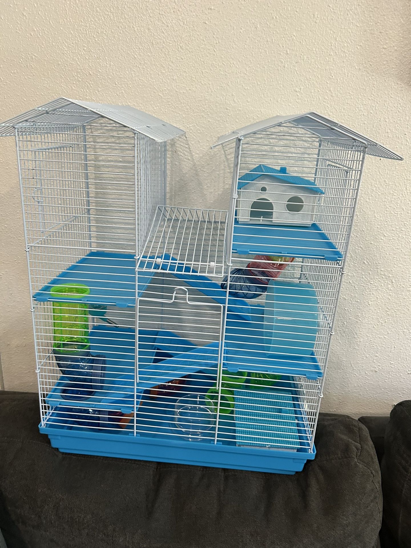 Blue Hamster Cage