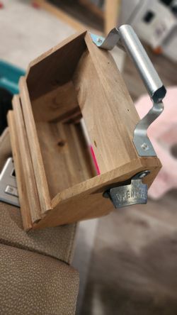 Wood Bottle Caddy With Opener