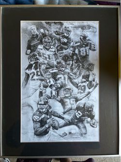 Seahawks framed artwork