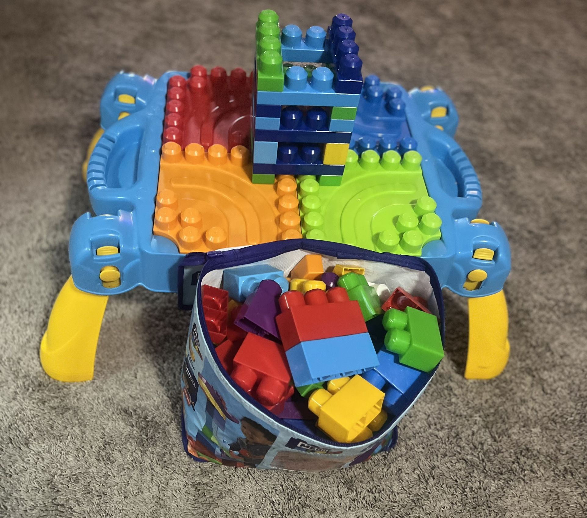 Kids Mega Blocks Folding Table 