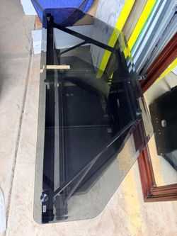 Modern Black Glass TV & Media Stand