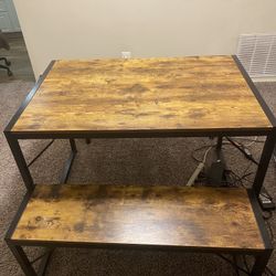  3 Piece Dining Set, Dining Table with 2 Benches for 4