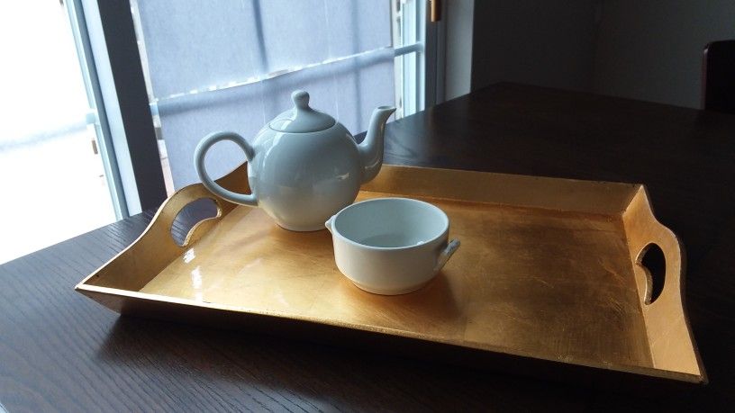 Pottery Barn Gold Laquered Tray