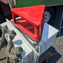 Small Metal Triangular Shop Stool