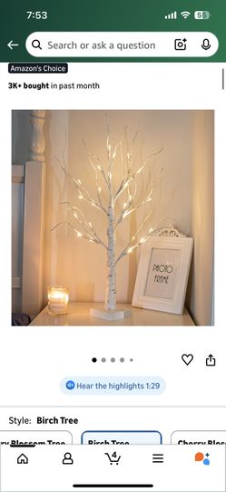 Standing Birch Tree Brand New 