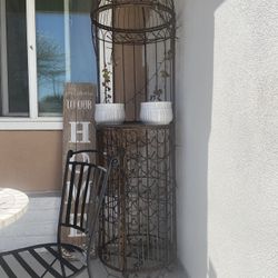 Vintage Iron Wine Rack 