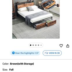 Full Size Bed With Mattress 