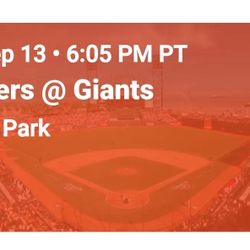 SAN FRANCISCO GIANTS VS LA DODGERS  9/13