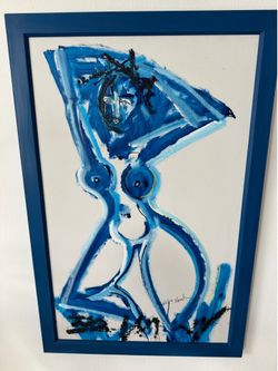 Neith Nevelson original acrylic on canvas painting