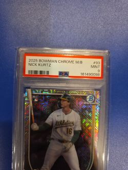 Nick Kurtz 2025 Bowman Chrome RC PSA 9
