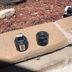 Abs 1 1/2” FIP Adapters & Cap, new, $5