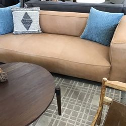 Modern Rustic Leather Sofa