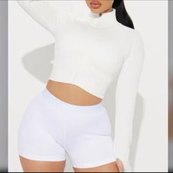 Fashion Nova | Effortless Ribbed Jacket - White
