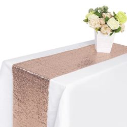 Rose Gold Sequin table runners 12x72