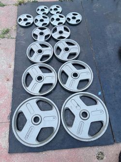 Olympic grip weights 255lb set