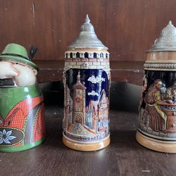 Vintage German Made Beer Steins