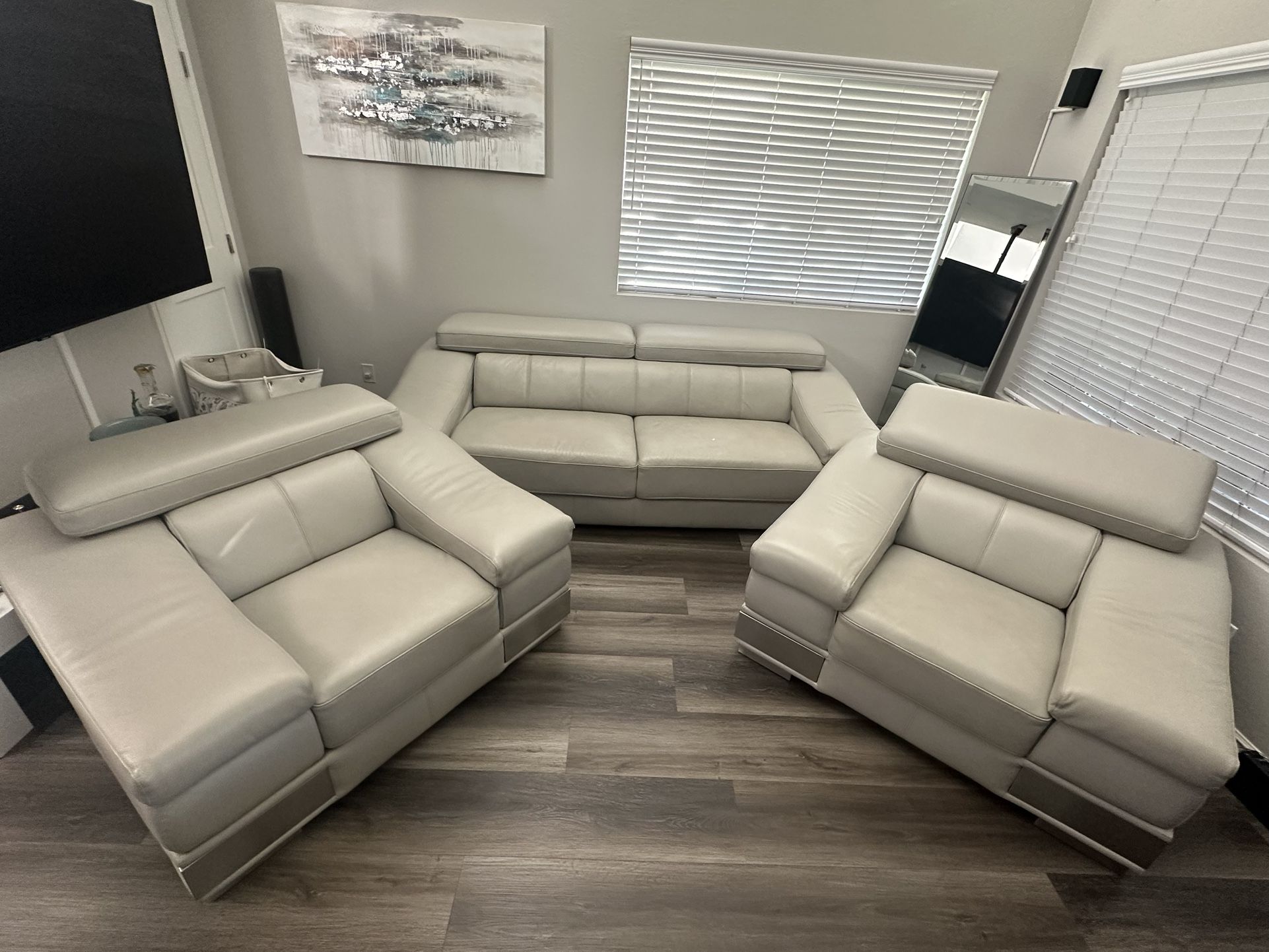Leather Sofa Set 