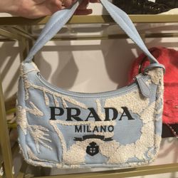 Prada Re Edition 2000 - Embroidered Sky Blue & White