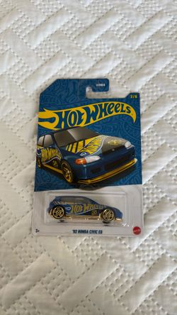 2026 Hot Wheels '92 Honda Civic EG 58th Anniversary Blue and Gold, #2/5