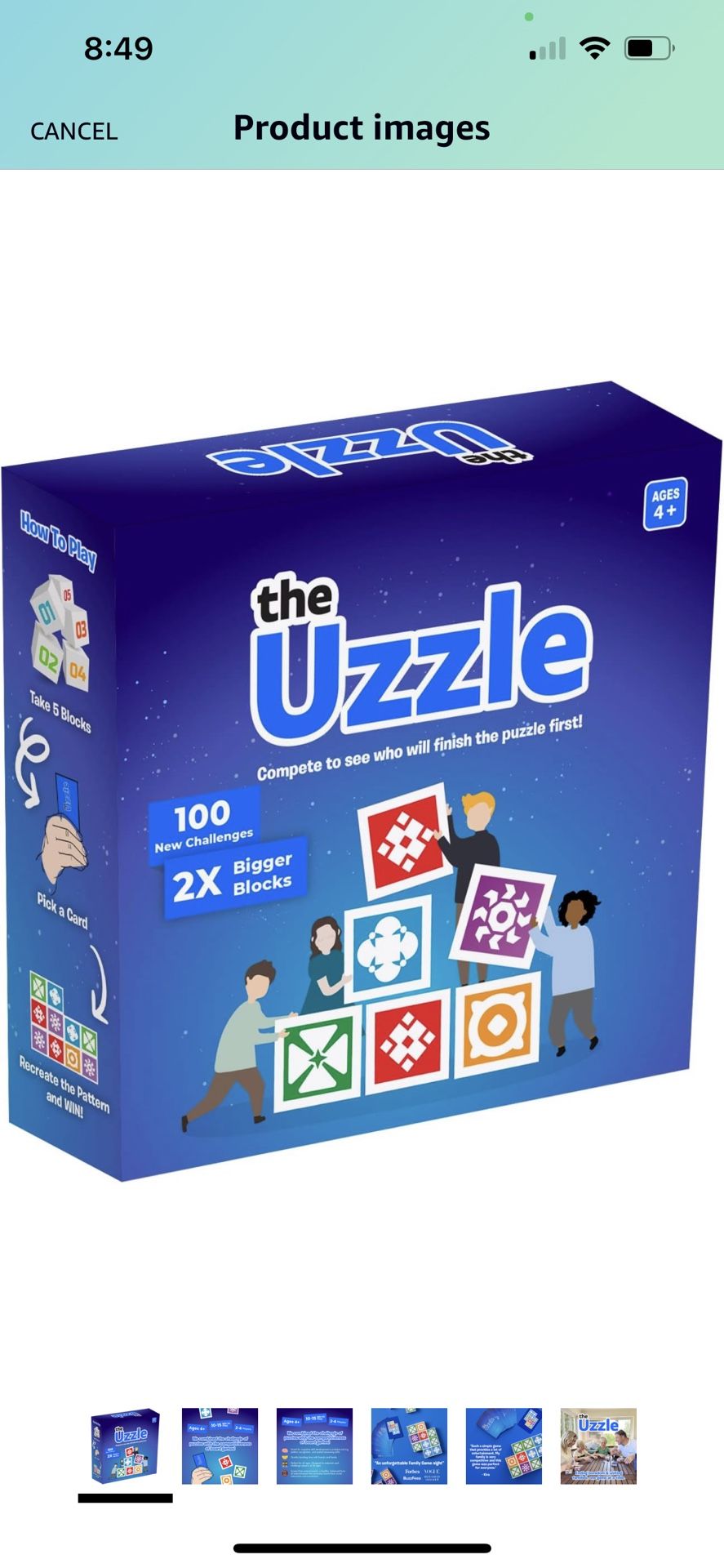 The Uzzle 2.0 Board Game,Popular Family Board Games