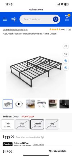 Queen Metal Bed Frame With Mattress