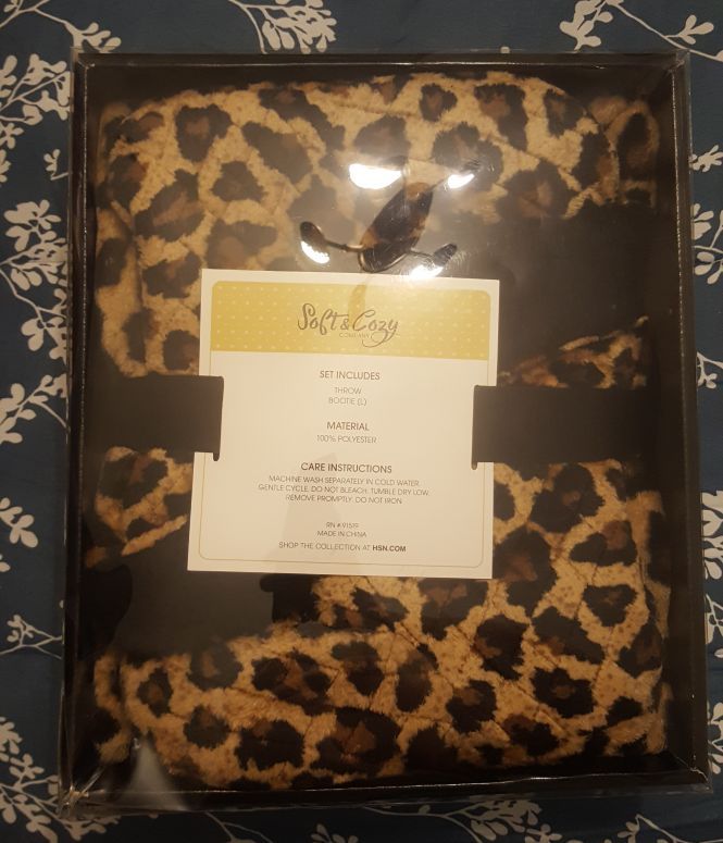 Leopard print blanket throw $10.00