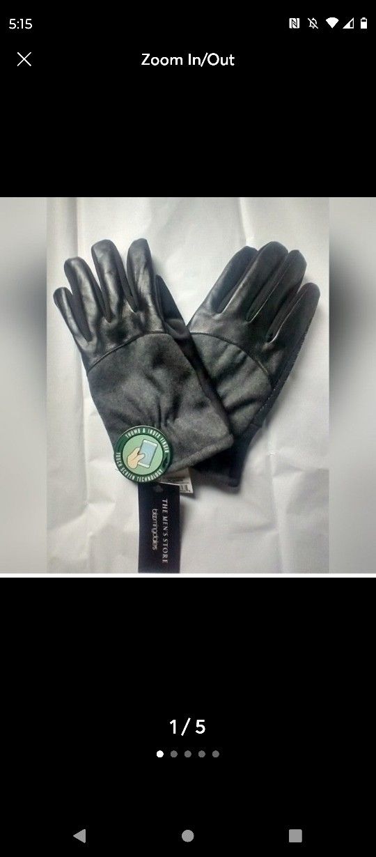 Bloomingdales Men's Leather Mix Gloves - S, M, L & XL