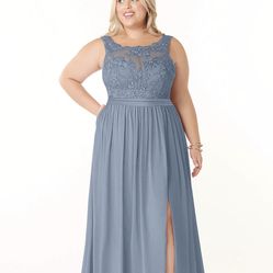 Size 16 Dusty Blue Bridesmaid Dress 