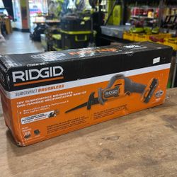 RIDGID 18V SubCompact Brushless Cordless One-Handed Reciprocating Saw Kit with 2.0 Ah Battery and Charger