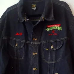 Ultra-Rare Vintage Lee Denim Jacket Size XXL – Teenage Mutant Ninja Turtles TMNT III (1993) Film Crew Exclusive - Showcase Collectible