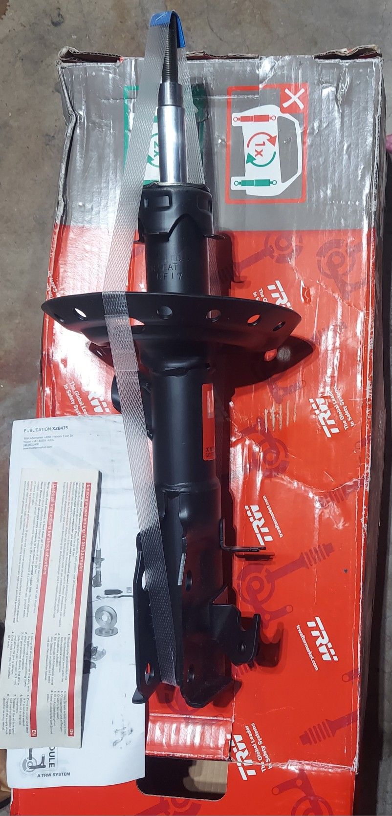 TRW Front Gas Strut JGM4595SL Honda Fit 09-13 New