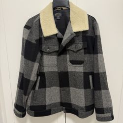 Pendleton Sherpa Collar Plaid Trucker Jacket