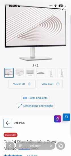 Dell 24 Plus Adjustable Stand Monitor - S2425HS