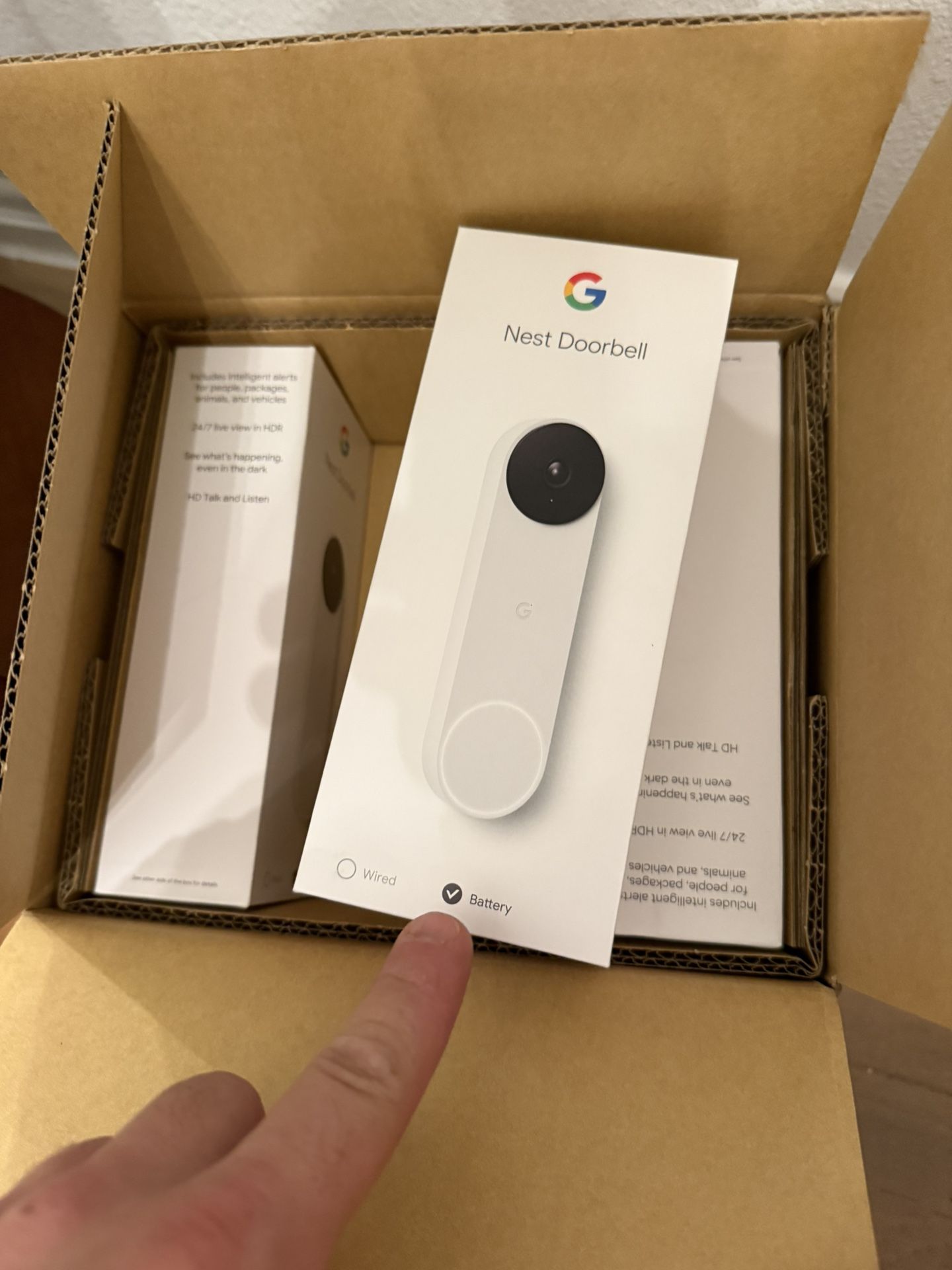 google nest door bell battery new sealed 